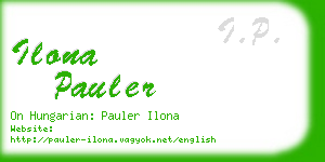 ilona pauler business card